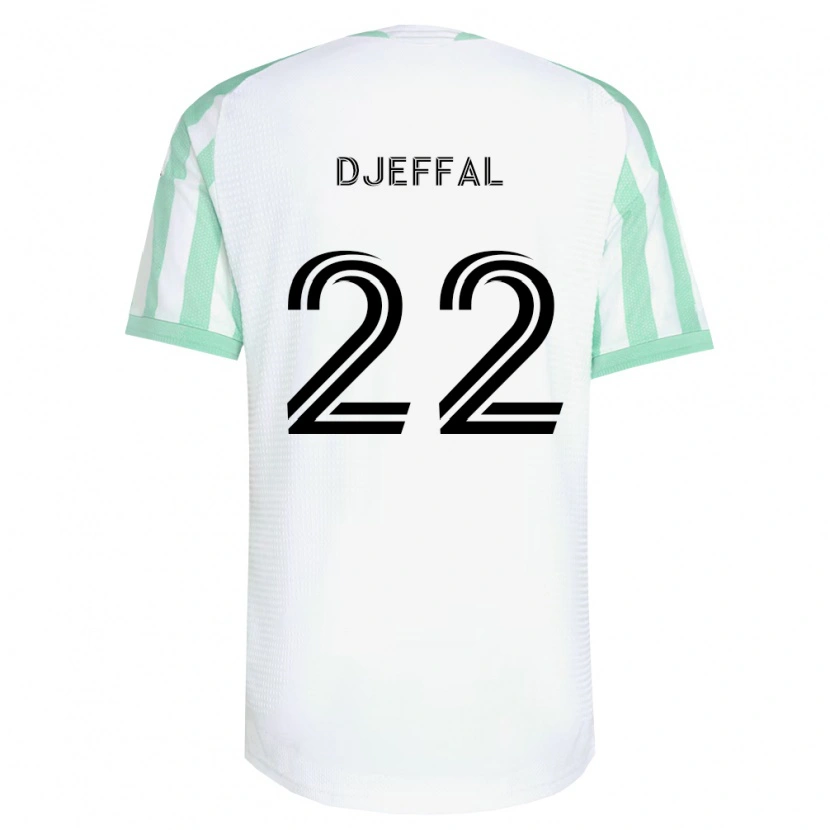 Danxen Mulher Camisola Sofiane Djeffal #22 Verde Claro Branco Preto Alternativa 2026/27 Camisa Brasil