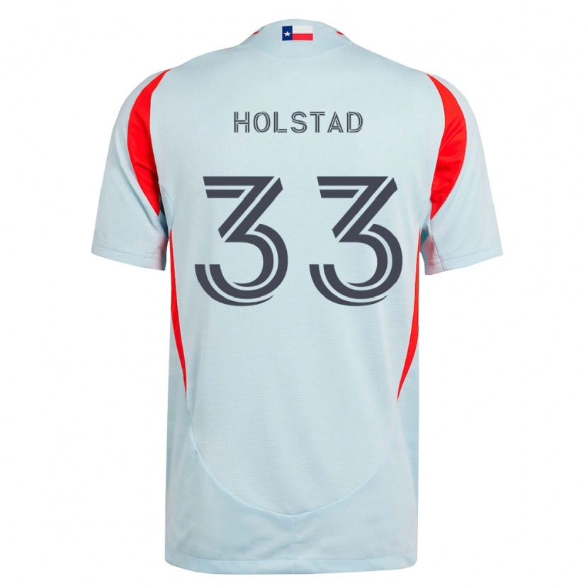 Danxen Mulher Camisola Clay Holstad #33 Cinza Escuro Branco Vermelho Alternativa 2026/27 Camisa Brasil