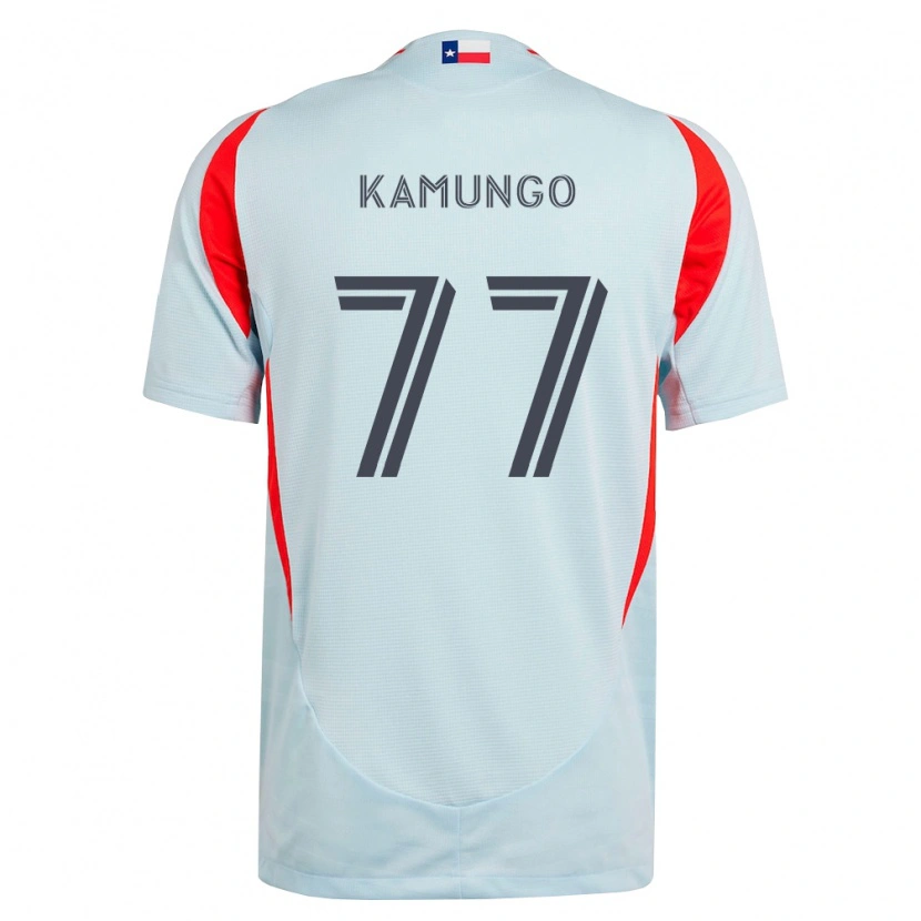 Danxen Mulher Camisola Bernard Kamungo #77 Cinza Escuro Branco Vermelho Alternativa 2026/27 Camisa Brasil