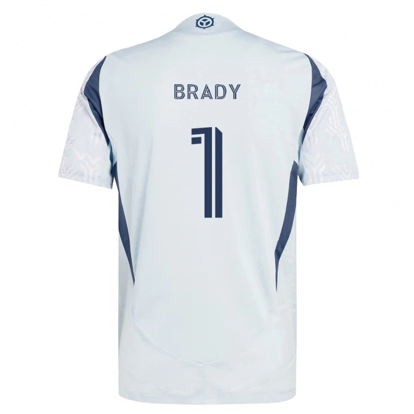 Danxen Mulher Camisola Chris Brady #1 Azul Branco Cinza Alternativa 2026/27 Camisa Brasil