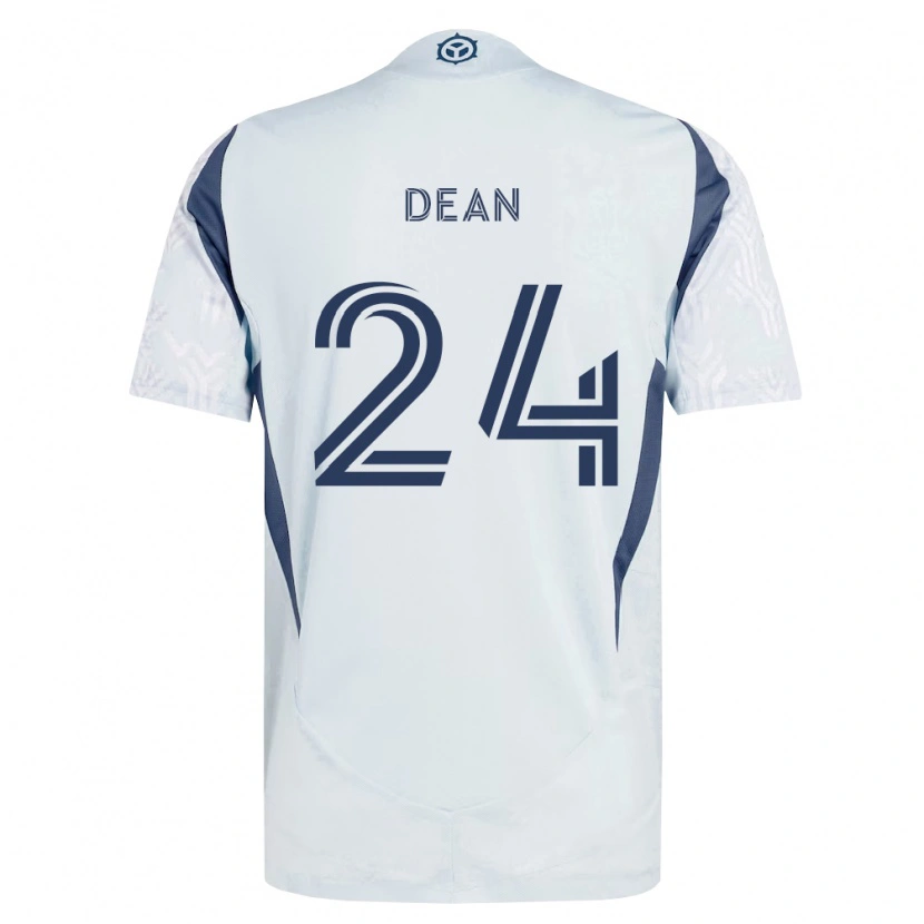 Danxen Mulher Camisola Jonathan Dean #24 Azul Branco Cinza Alternativa 2026/27 Camisa Brasil