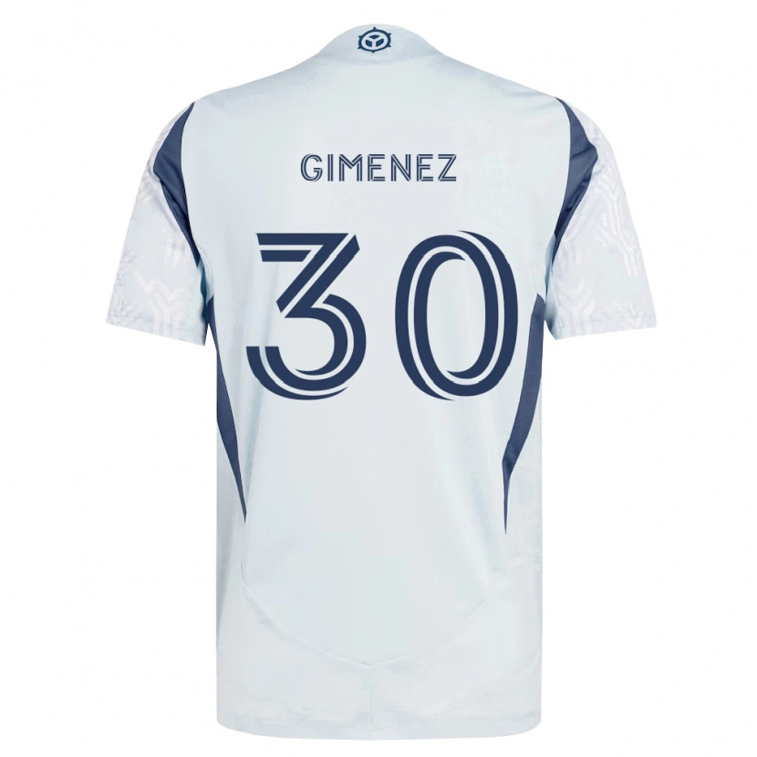 Danxen Mulher Camisola Gastón Giménez #30 Azul Branco Cinza Alternativa 2026/27 Camisa Brasil