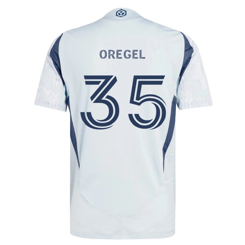 Danxen Mulher Camisola Sergio Oregel #35 Azul Branco Cinza Alternativa 2026/27 Camisa Brasil