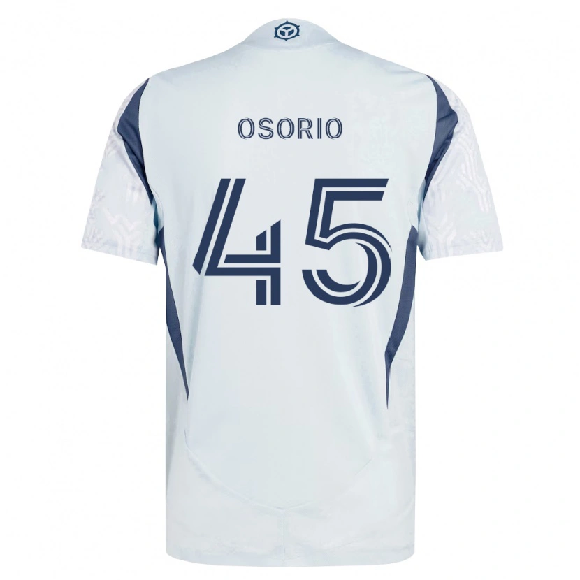 Danxen Mulher Camisola Harold Osorio #45 Azul Branco Cinza Alternativa 2026/27 Camisa Brasil