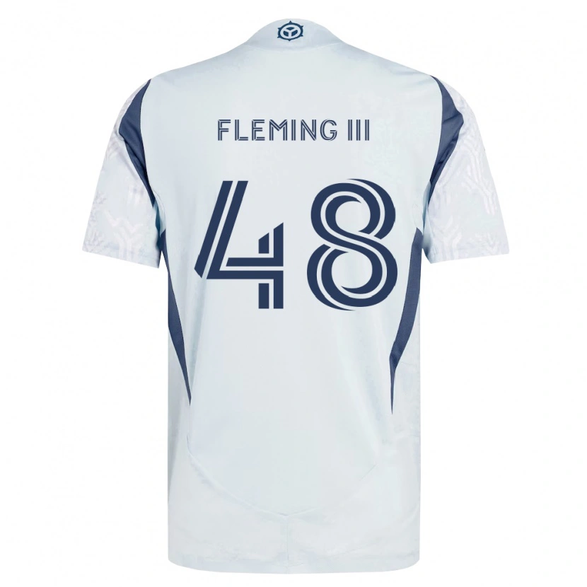 Danxen Mulher Camisola Richard Fleming Iii #48 Azul Branco Cinza Alternativa 2026/27 Camisa Brasil