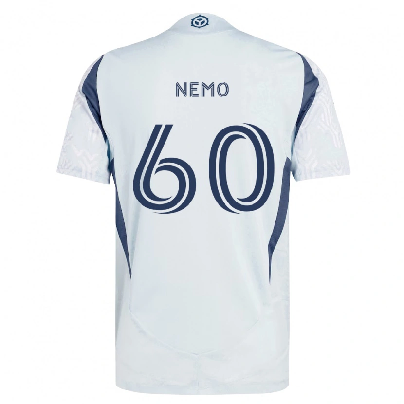 Danxen Mulher Camisola Jason Nemo #60 Azul Branco Cinza Alternativa 2026/27 Camisa Brasil