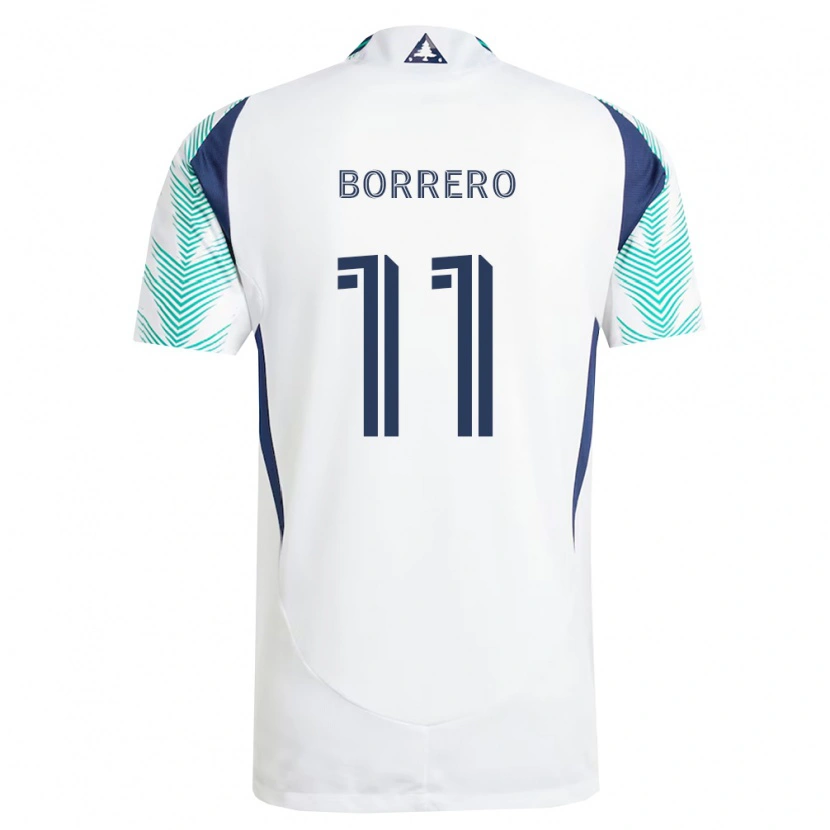 Danxen Mulher Camisola Dylan Borrero #11 Branco Azul Marinho Verde Claro Alternativa 2026/27 Camisa Brasil