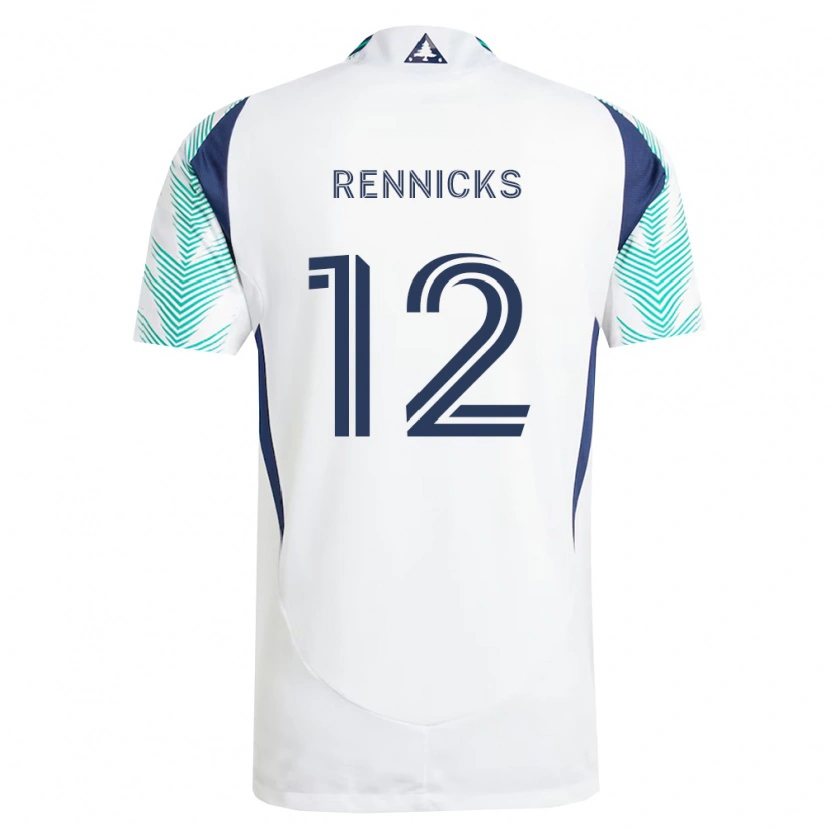 Danxen Mulher Camisola Justin Rennicks #12 Branco Azul Marinho Verde Claro Alternativa 2026/27 Camisa Brasil