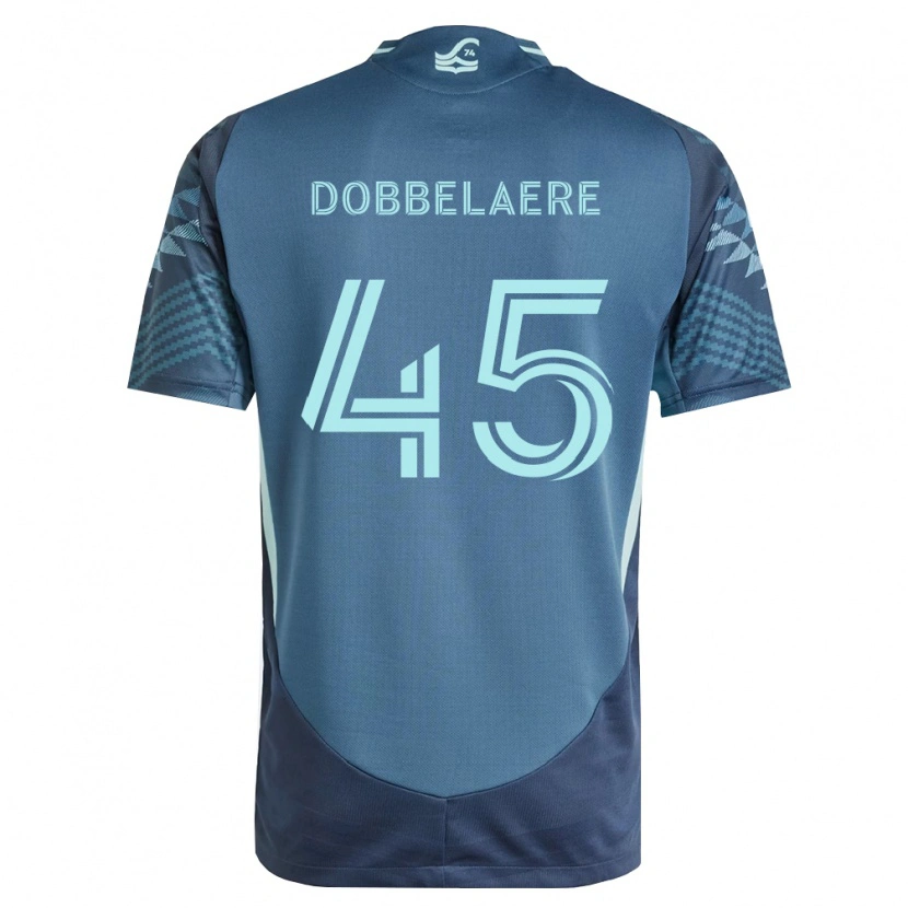 Danxen Mulher Camisola Ethan Dobbelaere #45 Azul Marinho Verde Alternativa 2026/27 Camisa Brasil