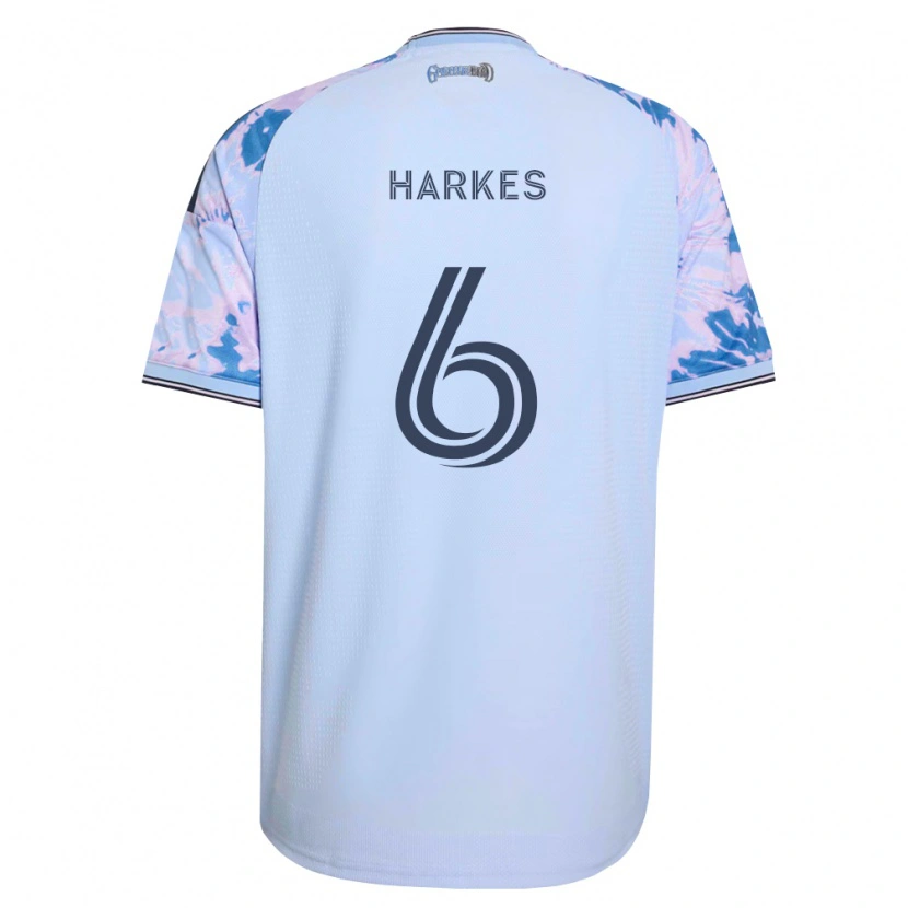 Danxen Mulher Camisola Ian Harkes #6 Azul Real Branco Preto Alternativa 2026/27 Camisa Brasil