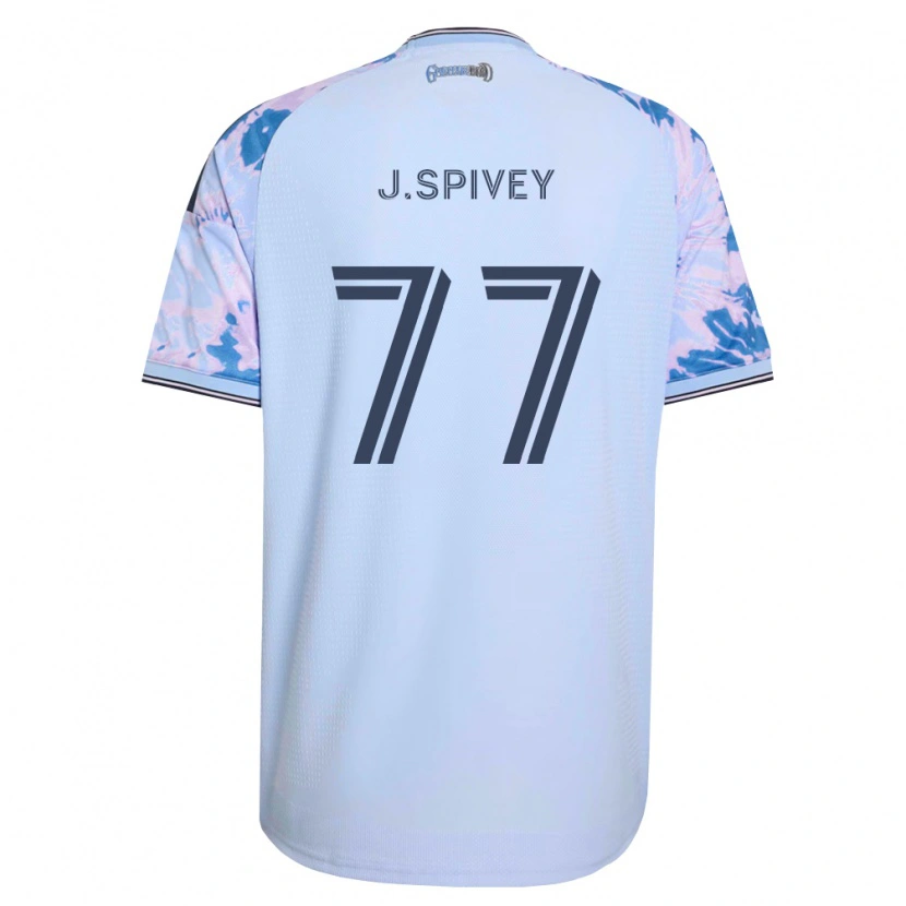 Danxen Mulher Camisola Jermaine Spivey #77 Azul Real Branco Preto Alternativa 2026/27 Camisa Brasil