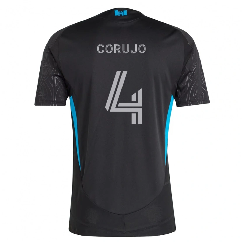 Danxen Mulher Camisola Guzmán Corujo #4 Preto Branco Azul Celeste Alternativa 2026/27 Camisa Brasil