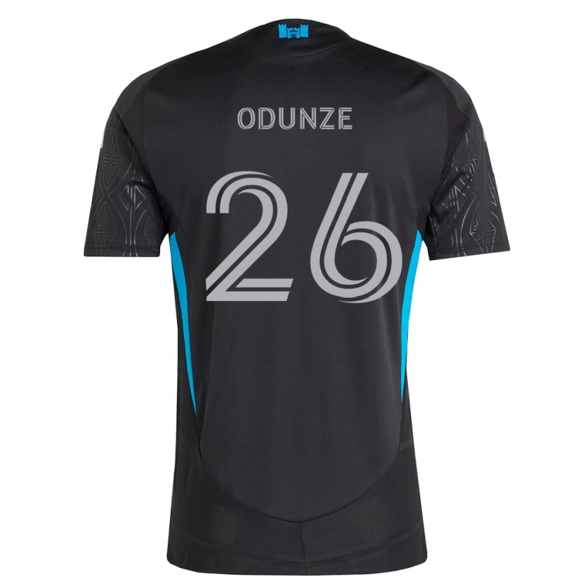 Danxen Mulher Camisola Chituru Odunze #26 Preto Branco Azul Celeste Alternativa 2026/27 Camisa Brasil