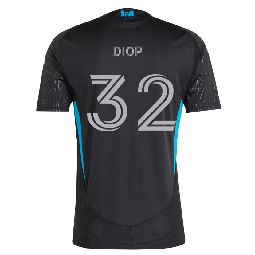 Danxen Mulher Camisola Hamady Diop #32 Preto Branco Azul Celeste Alternativa 2026/27 Camisa Brasil