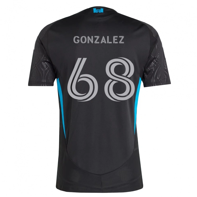 Danxen Mulher Camisola Carlos Gonzalez #68 Preto Branco Azul Celeste Alternativa 2026/27 Camisa Brasil