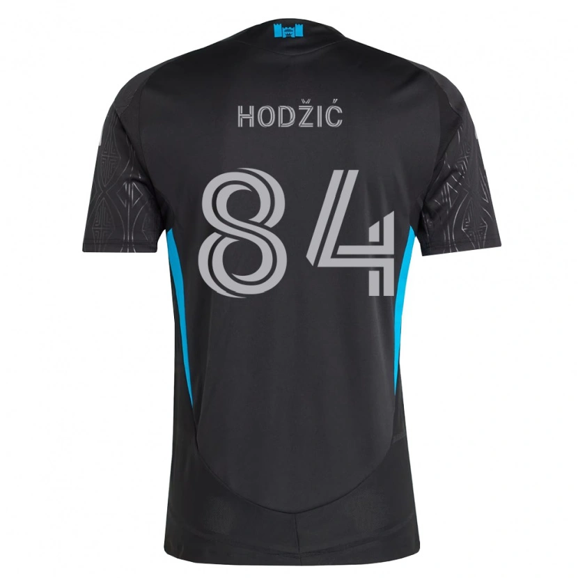 Danxen Mulher Camisola Amil Hodžić #84 Preto Branco Azul Celeste Alternativa 2026/27 Camisa Brasil