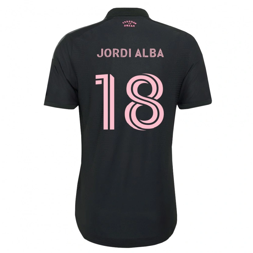 Danxen Mulher Camisola Jordi Alba #18 Rosa Preto Branco Alternativa 2026/27 Camisa Brasil