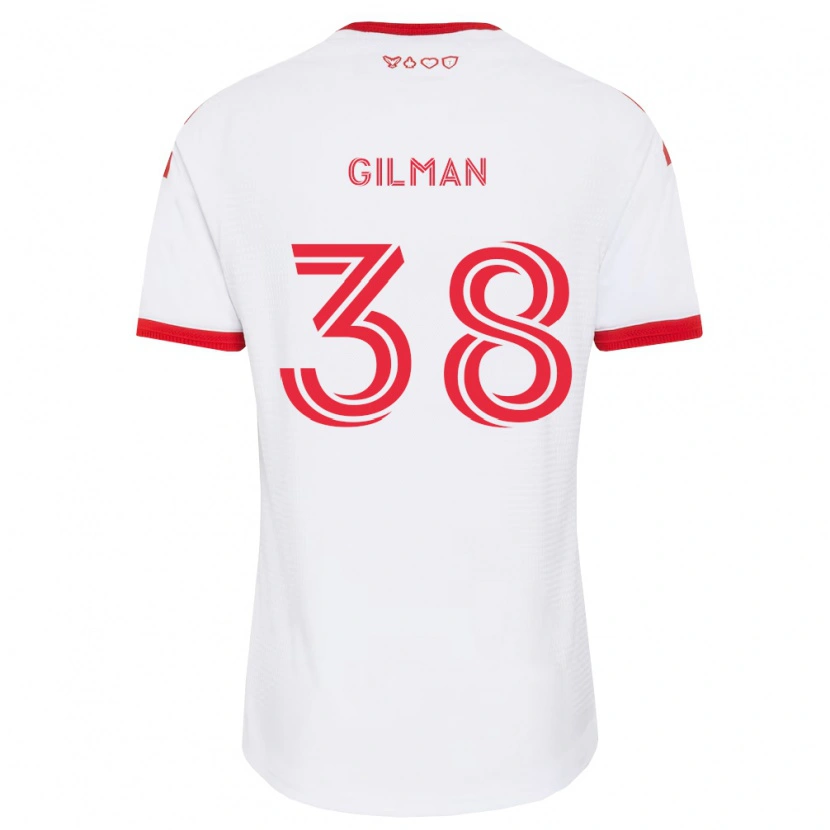 Danxen Mulher Camisola Jackson Gilman #38 Branco Vermelho Preto Alternativa 2026/27 Camisa Brasil