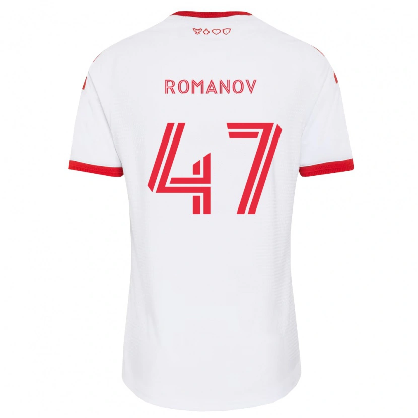 Danxen Mulher Camisola Alexander Romanov #47 Branco Vermelho Preto Alternativa 2026/27 Camisa Brasil