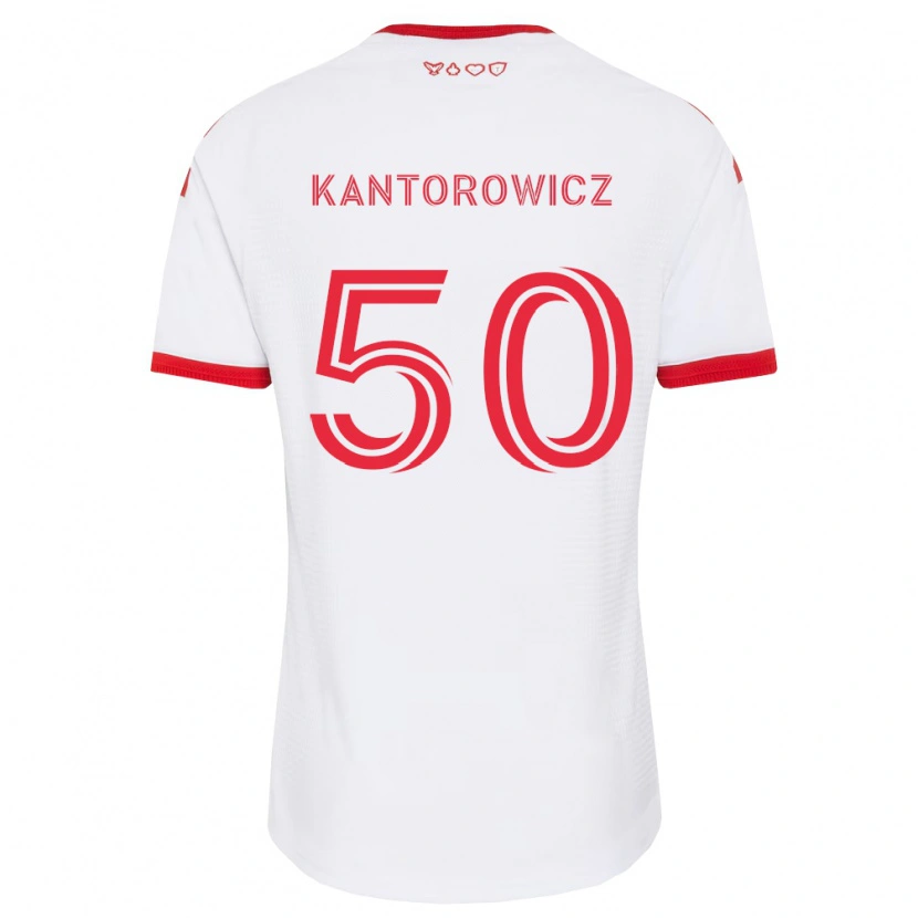Danxen Mulher Camisola Dominic Kantorowicz #50 Branco Vermelho Preto Alternativa 2026/27 Camisa Brasil