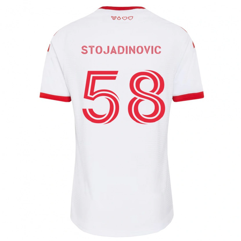 Danxen Mulher Camisola Marko Stojadinovic #58 Branco Vermelho Preto Alternativa 2026/27 Camisa Brasil