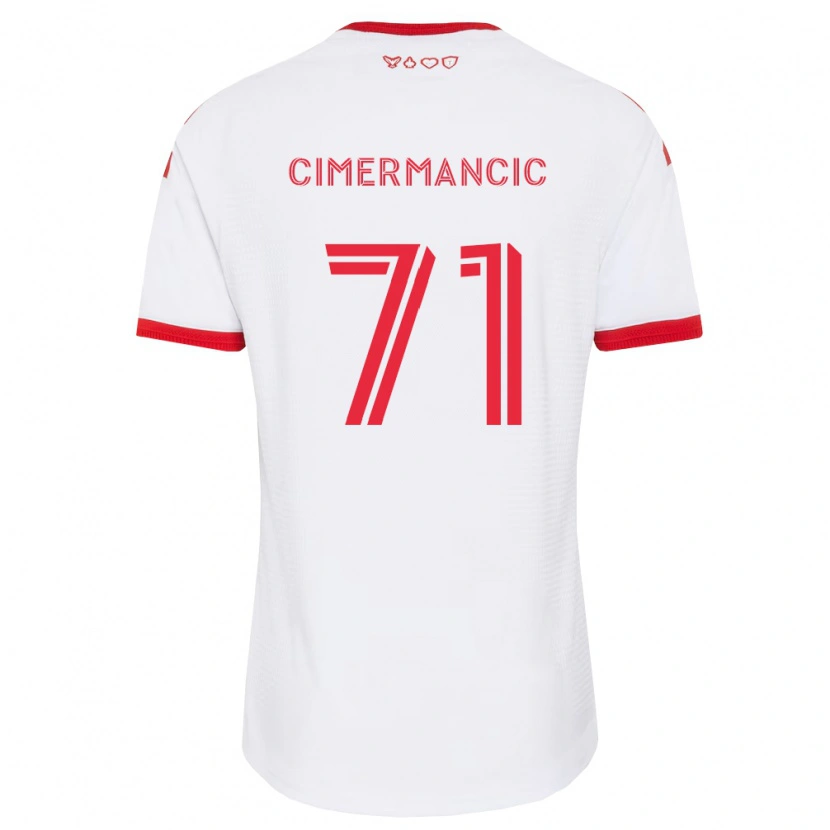Danxen Mulher Camisola Markus Cimermancic #71 Branco Vermelho Preto Alternativa 2026/27 Camisa Brasil