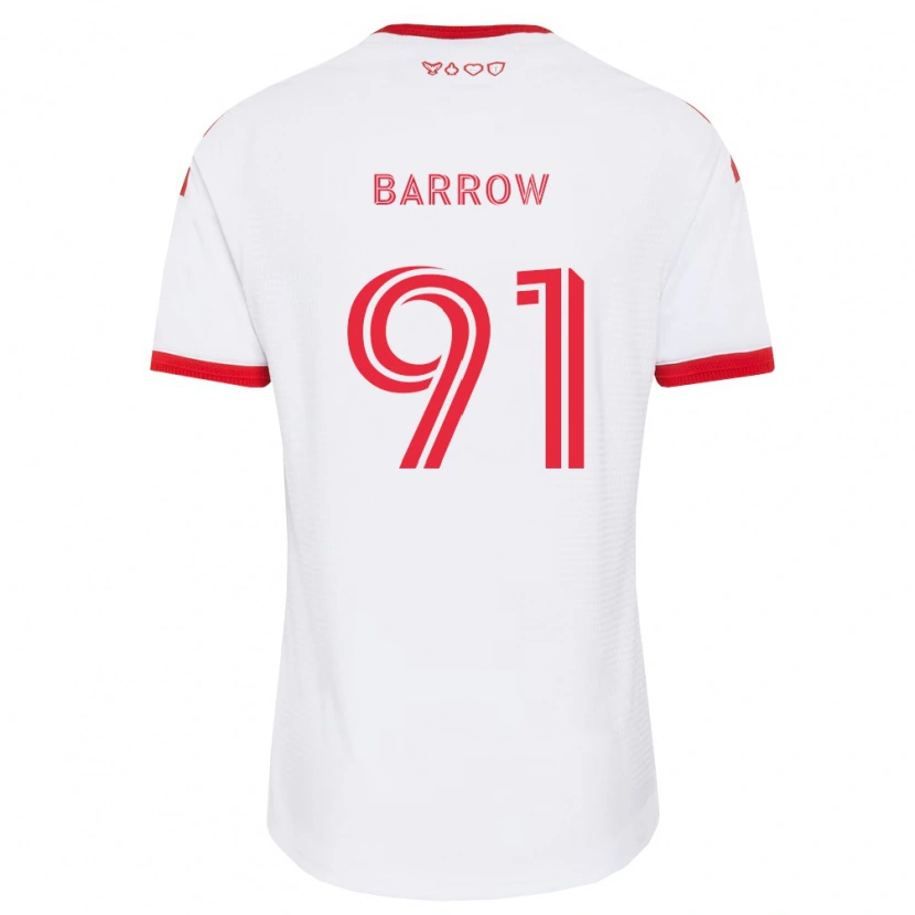 Danxen Mulher Camisola Dékwon Barrow #91 Branco Vermelho Preto Alternativa 2026/27 Camisa Brasil