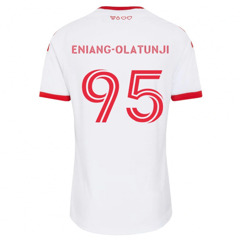 Danxen Mulher Camisola Daniel Eniang-Olatunji #95 Branco Vermelho Preto Alternativa 2026/27 Camisa Brasil