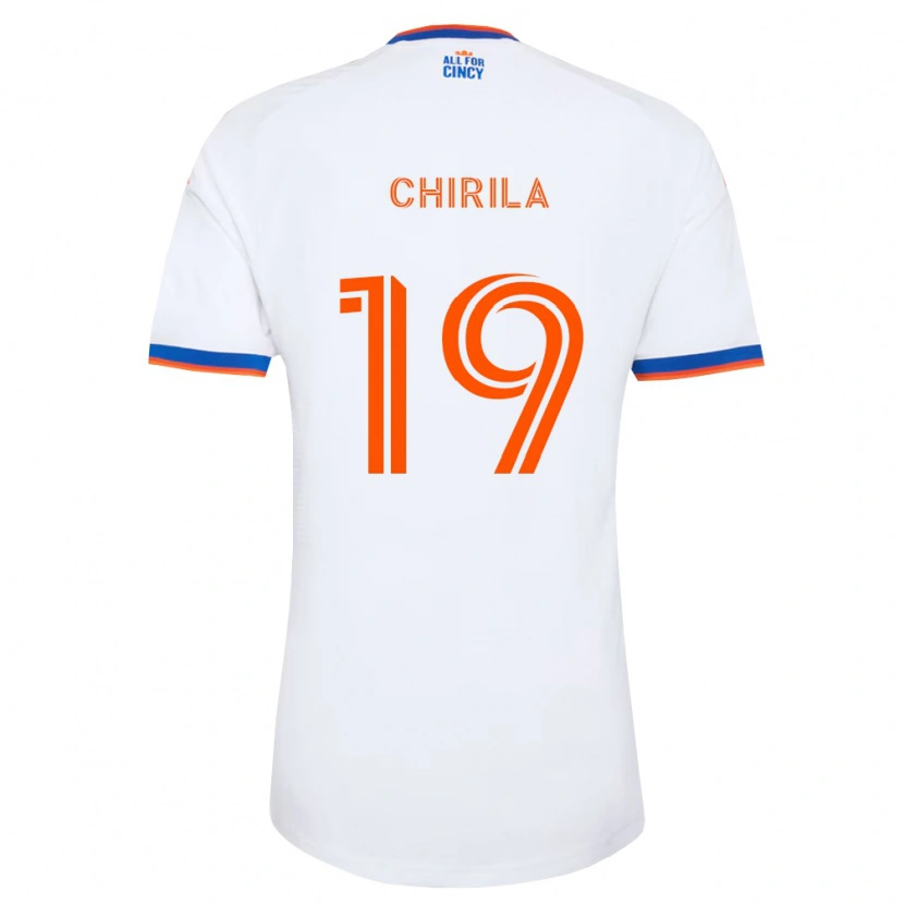 Danxen Mulher Camisola Ștefan Chirilă #19 Branco Azul Marinho Laranja Alternativa 2026/27 Camisa Brasil