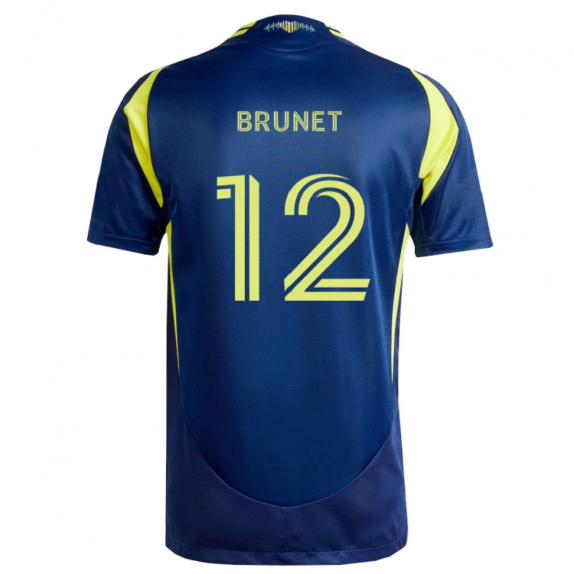 Danxen Mulher Camisola Charles-Emile Brunet #12 Amarelo Azul Marinho Alternativa 2026/27 Camisa Brasil