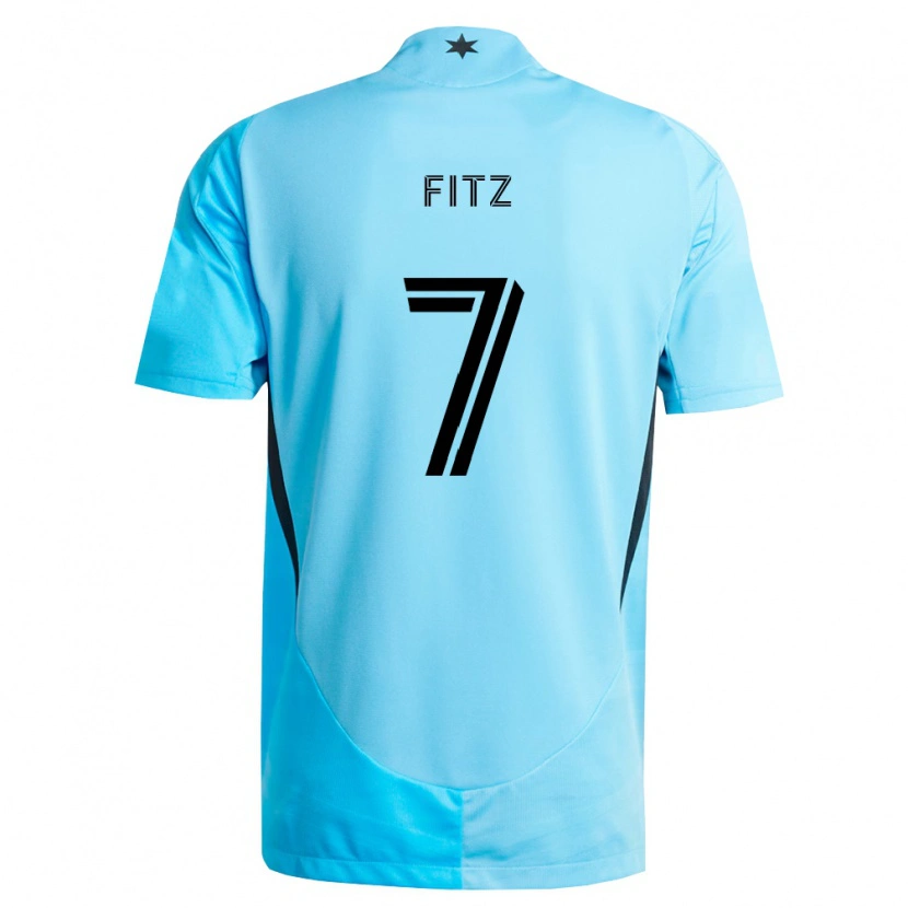 Danxen Mulher Camisola Dominik Fitz #7 Azul Claro Preto Alternativa 2026/27 Camisa Brasil