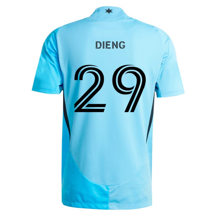 Danxen Mulher Camisola Mamadou Dieng #29 Azul Claro Preto Alternativa 2026/27 Camisa Brasil