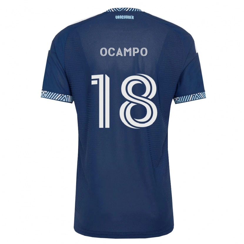 Danxen Mulher Camisola Édier Ocampo #18 Azul Profundo Branco Alternativa 2026/27 Camisa Brasil