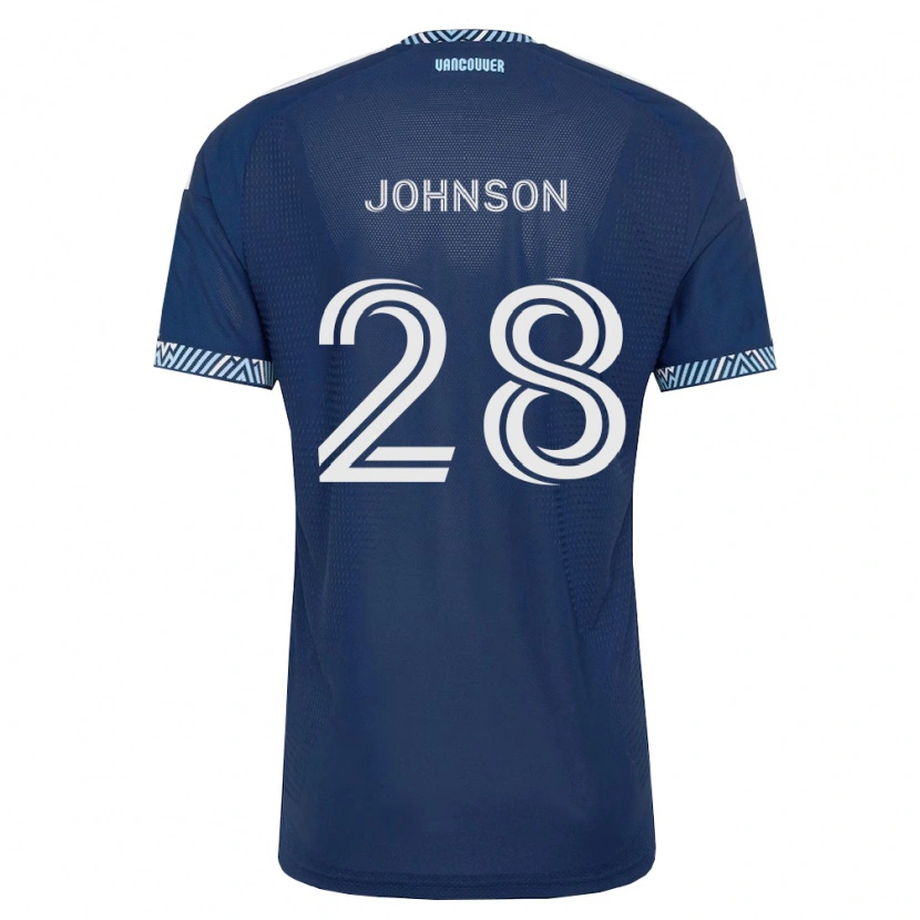 Danxen Mulher Camisola Tate Johnson #28 Azul Profundo Branco Alternativa 2026/27 Camisa Brasil