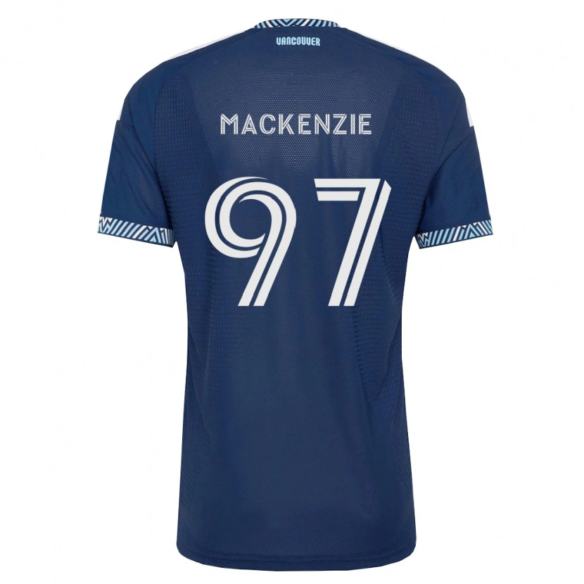 Danxen Mulher Camisola Liam Mackenzie #97 Azul Profundo Branco Alternativa 2026/27 Camisa Brasil