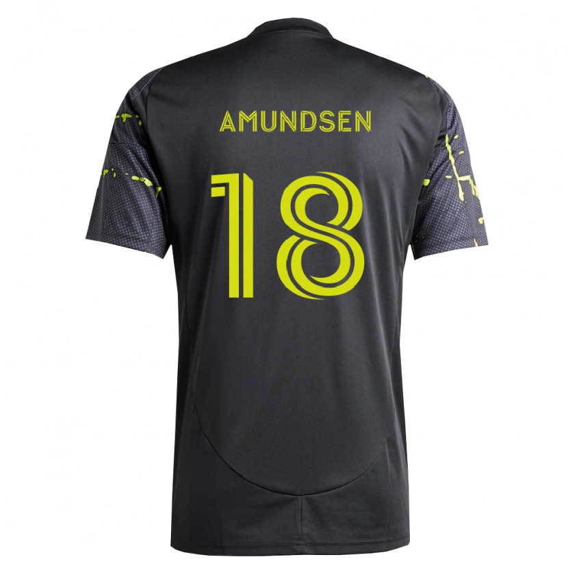 Danxen Mulher Camisola Malte Amundsen #18 Amarelo Fluorescente Preto Alternativa 2026/27 Camisa Brasil