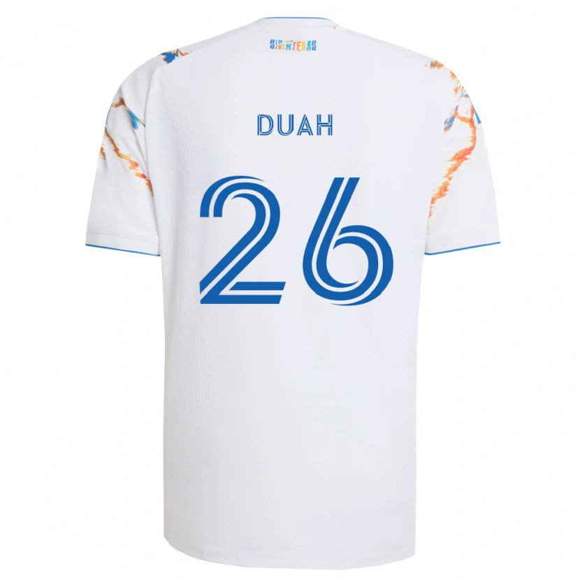 Danxen Mulher Camisola Manu Duah #26 Branco Laranja Azul Alternativa 2026/27 Camisa Brasil