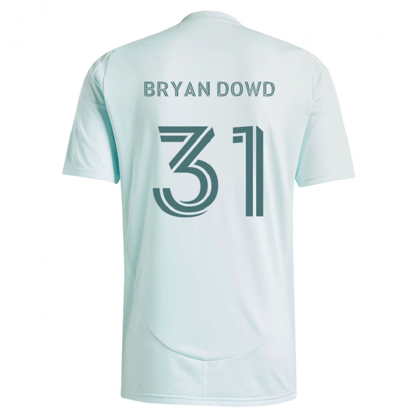 Danxen Mulher Camisola Bryan Dowd #31 Branco Verde Claro Alternativa 2026/27 Camisa Brasil