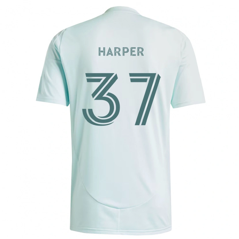 Danxen Mulher Camisola Charlie Harper #37 Branco Verde Claro Alternativa 2026/27 Camisa Brasil