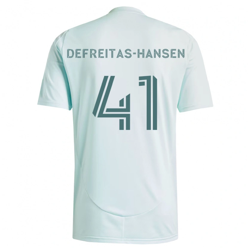 Danxen Mulher Camisola Nicolas Hansen #41 Branco Verde Claro Alternativa 2026/27 Camisa Brasil