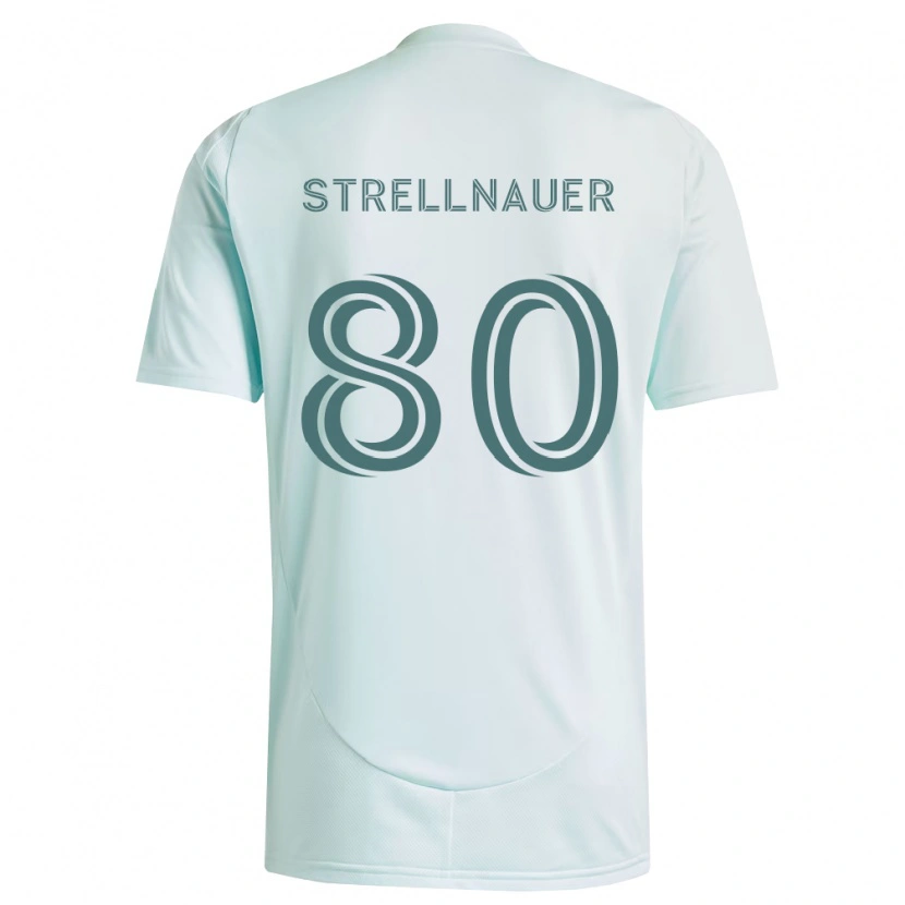 Danxen Mulher Camisola Noah Strellnauer #80 Branco Verde Claro Alternativa 2026/27 Camisa Brasil