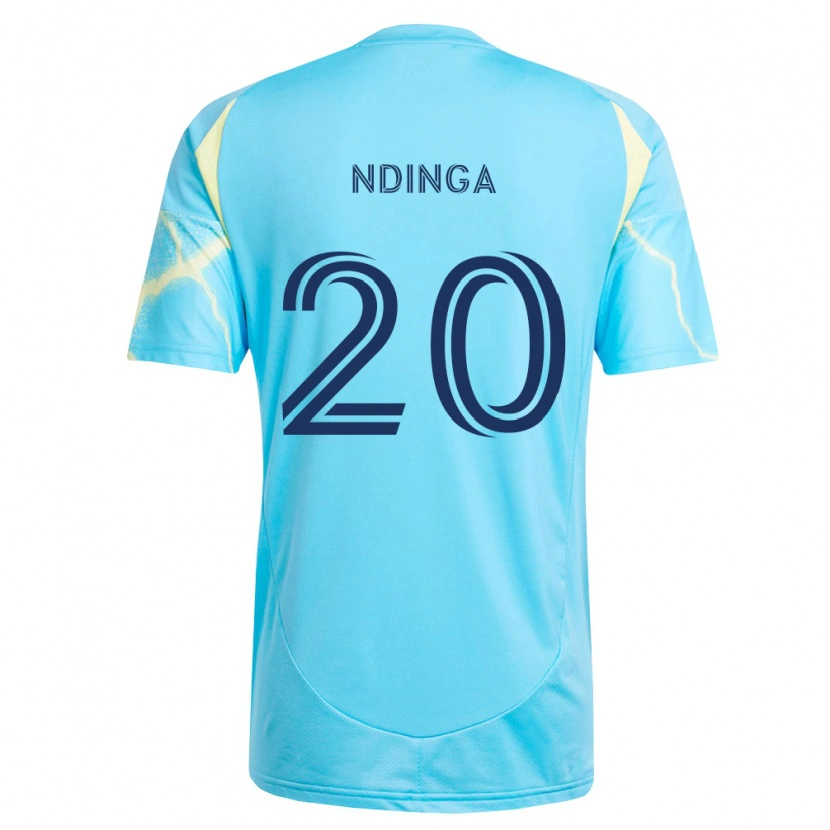 Danxen Mulher Camisola Philippe Ndinga #20 Azul Claro Preto Amarelo Claro Alternativa 2026/27 Camisa Brasil