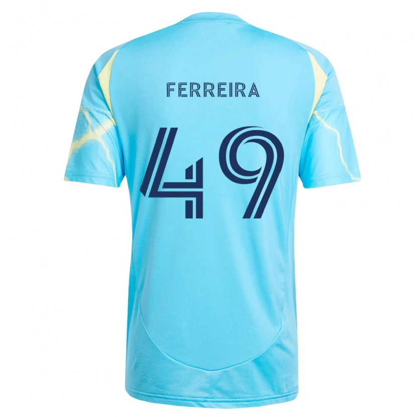 Danxen Mulher Camisola Willyam Ferreira #49 Azul Claro Preto Amarelo Claro Alternativa 2026/27 Camisa Brasil
