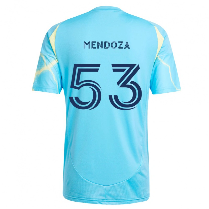 Danxen Mulher Camisola Isaiah Mendoza #53 Azul Claro Preto Amarelo Claro Alternativa 2026/27 Camisa Brasil