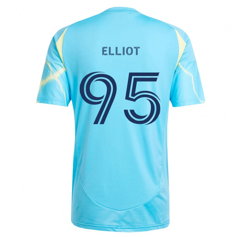 Danxen Mulher Camisola Daniel Elliot #95 Azul Claro Preto Amarelo Claro Alternativa 2026/27 Camisa Brasil