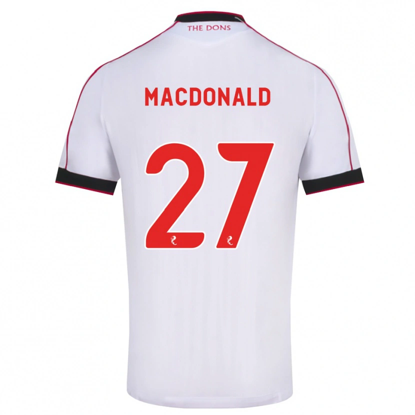 Danxen Mulher Camisola Angus Macdonald #27 Preto Vermelho Branco Alternativa 2026/27 Camisa Brasil