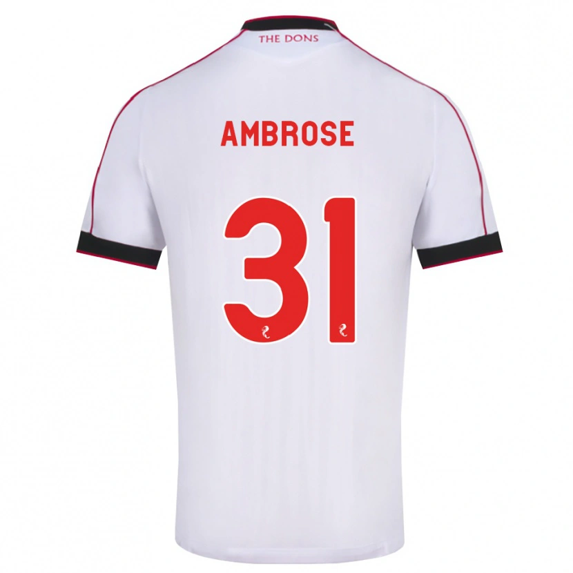 Danxen Mulher Camisola Peter Ambrose #31 Preto Vermelho Branco Alternativa 2026/27 Camisa Brasil