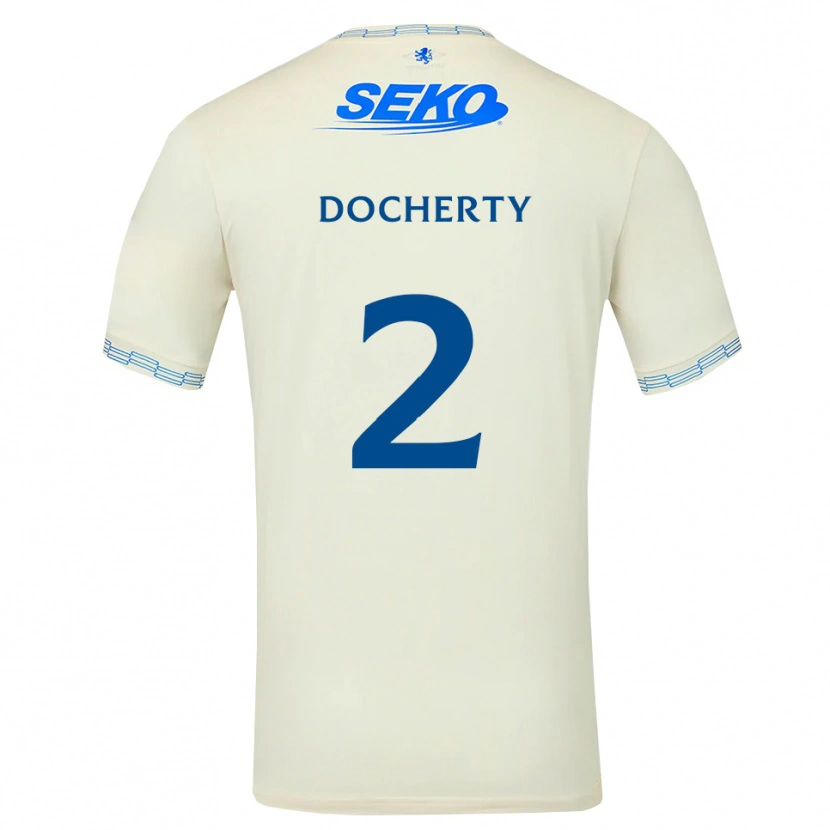 Danxen Mulher Camisola Nicola Docherty #2 Azul Céu Profundo Branco Alternativa 2026/27 Camisa Brasil