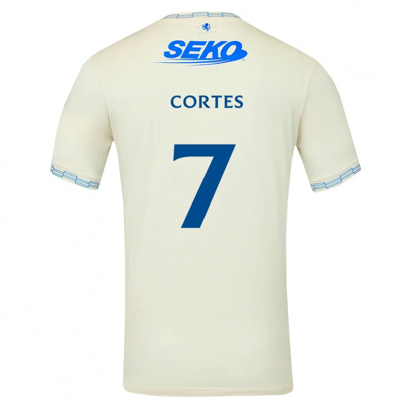 Danxen Mulher Camisola Óscar Cortés #7 Azul Céu Profundo Branco Alternativa 2026/27 Camisa Brasil