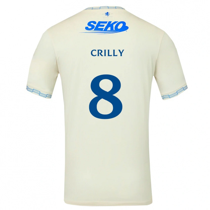 Danxen Mulher Camisola Aiden Crilly #8 Azul Céu Profundo Branco Alternativa 2026/27 Camisa Brasil